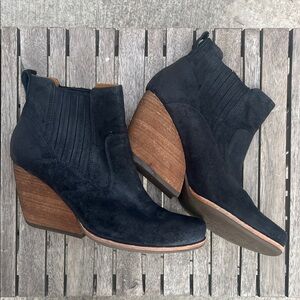 Kork-Ease Women’s Black Suede Ankle Boots